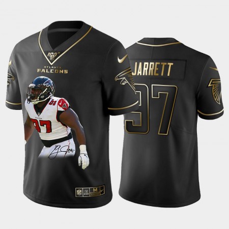 Tröjor Atlanta Falcons Grady Jarrett 97 Special Signature Golden Edition Vapor Limited - Män Tröjor Atlanta Falcons Grady Jarrett 97 Special Signature Golden Edition Vapor Limited - Män